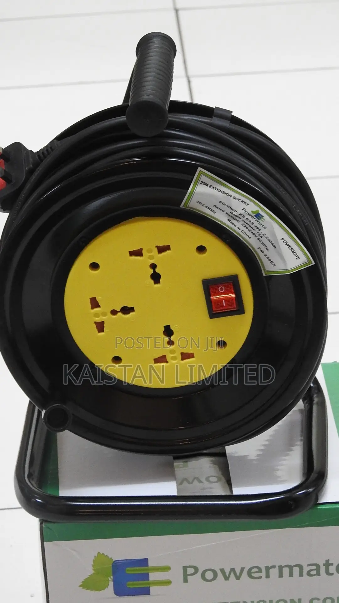 25 Metre Power Extension Cord Reel. 25m Cable Reel
