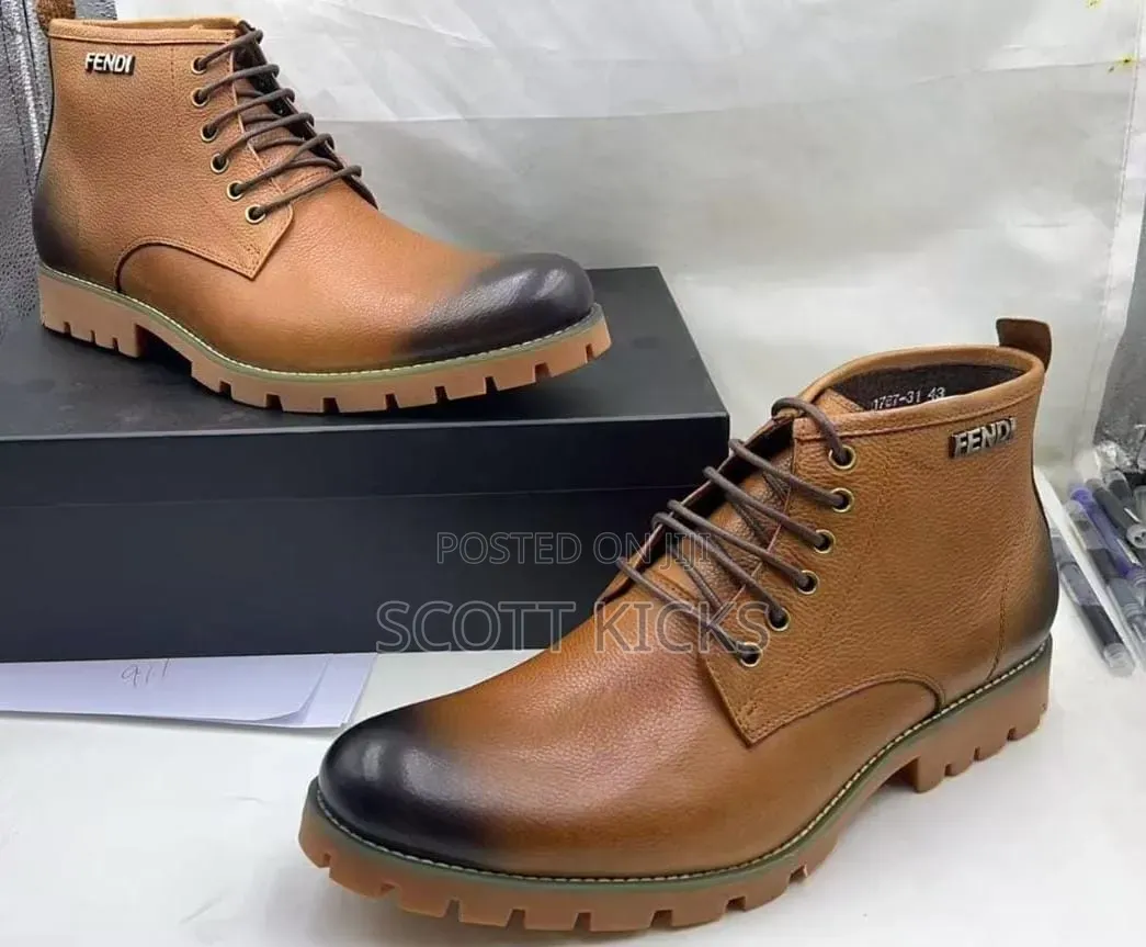 Fendi Leather Official Boots
