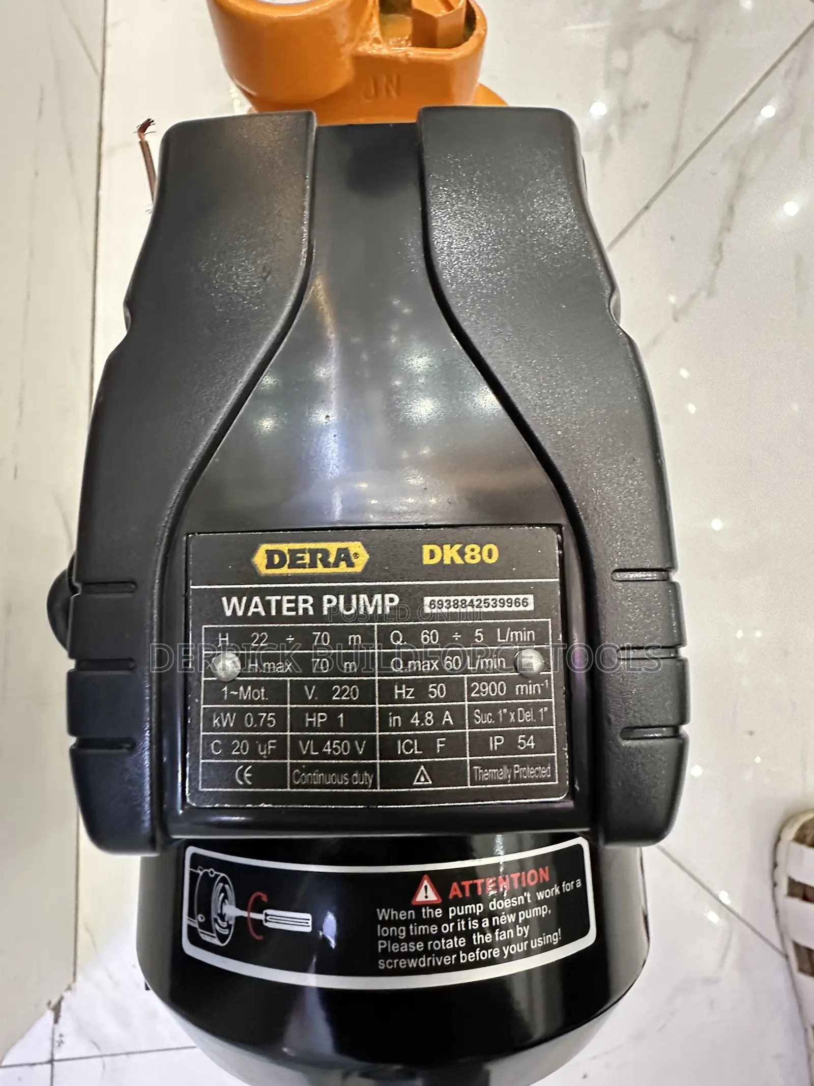 DK 80 Dera 1Hp Electric Booster Pump