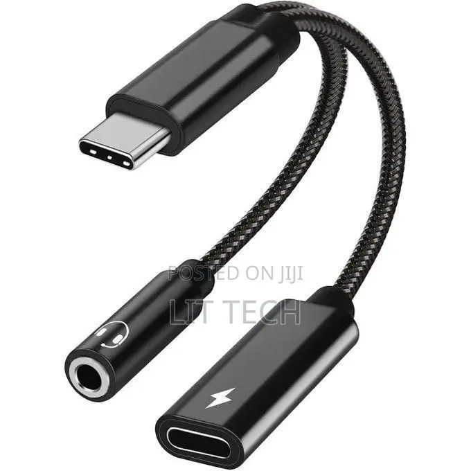 USB C to 3.5mm Audio Adapter, 2-in-1 USB C Headphone Adapter
