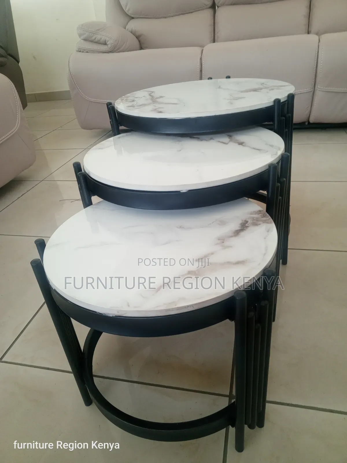 Three Coffee Tables, Marble Top