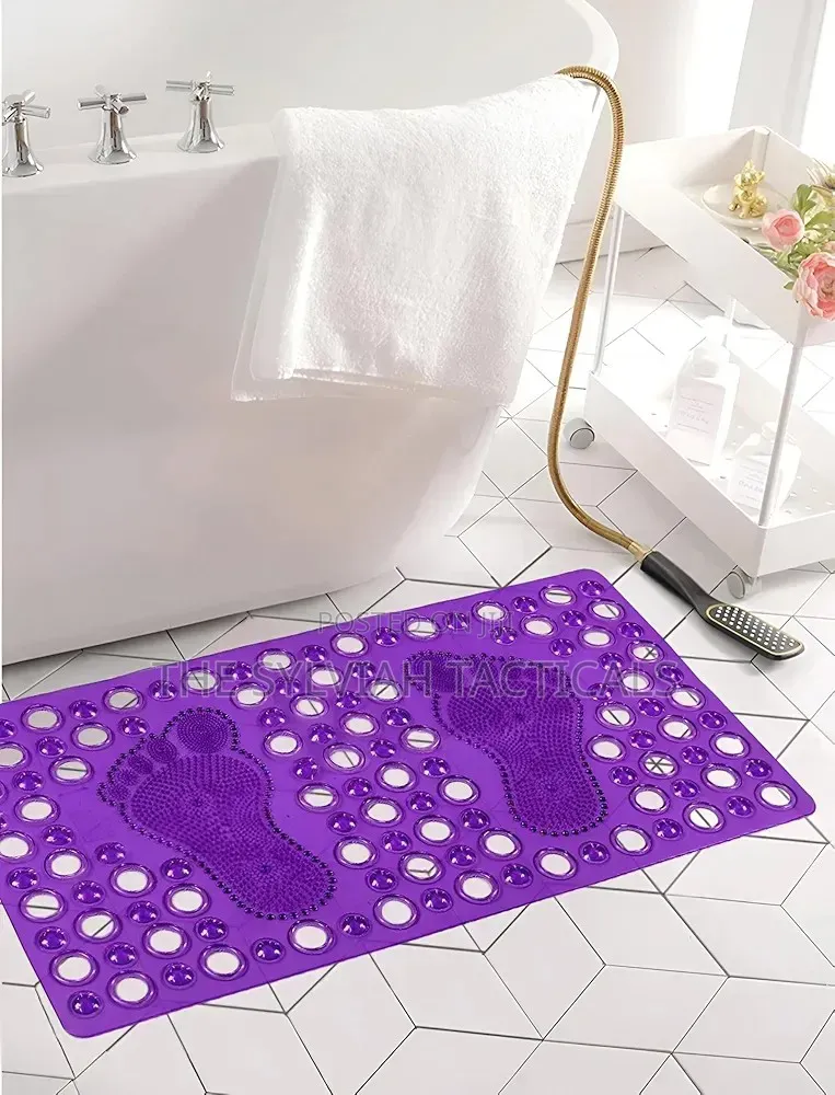 *Foot-Shaped Bathroom Mat - Anti-Slip Silicone Bath Mat With Strong