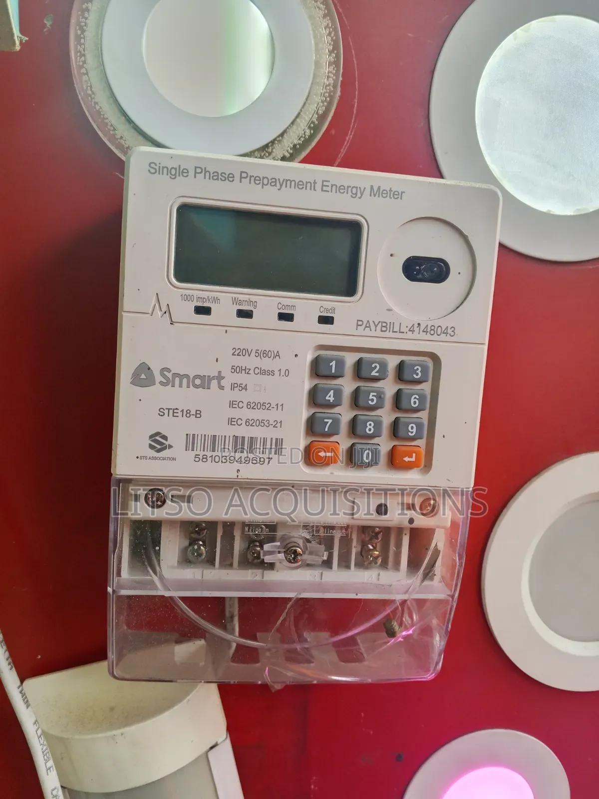 Smart Single Phase Prepayment Energy Meter With Keypad – 220V 60A