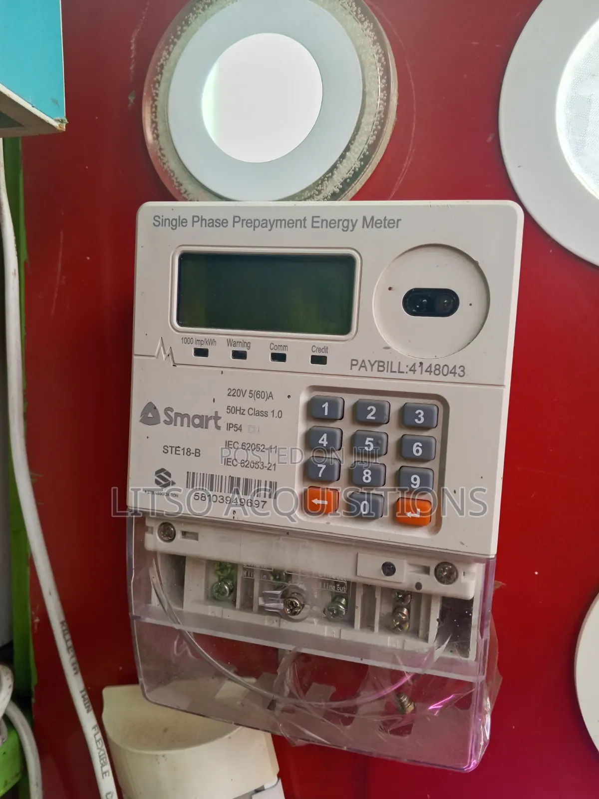 Smart Single Phase Prepayment Energy Meter With Keypad – 220V 60A