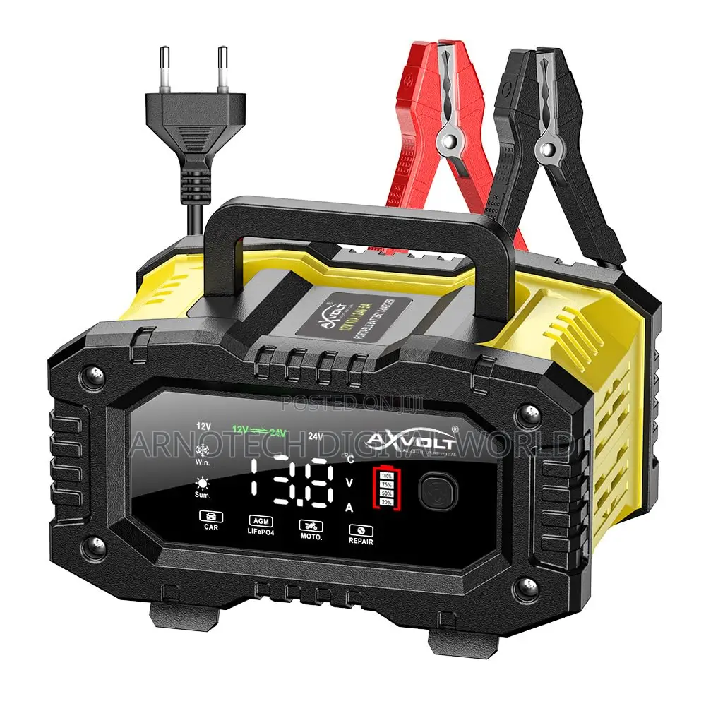 Foxsur Heavy Duty 12v 24v 10a Universal Battery Charger 12v 24v