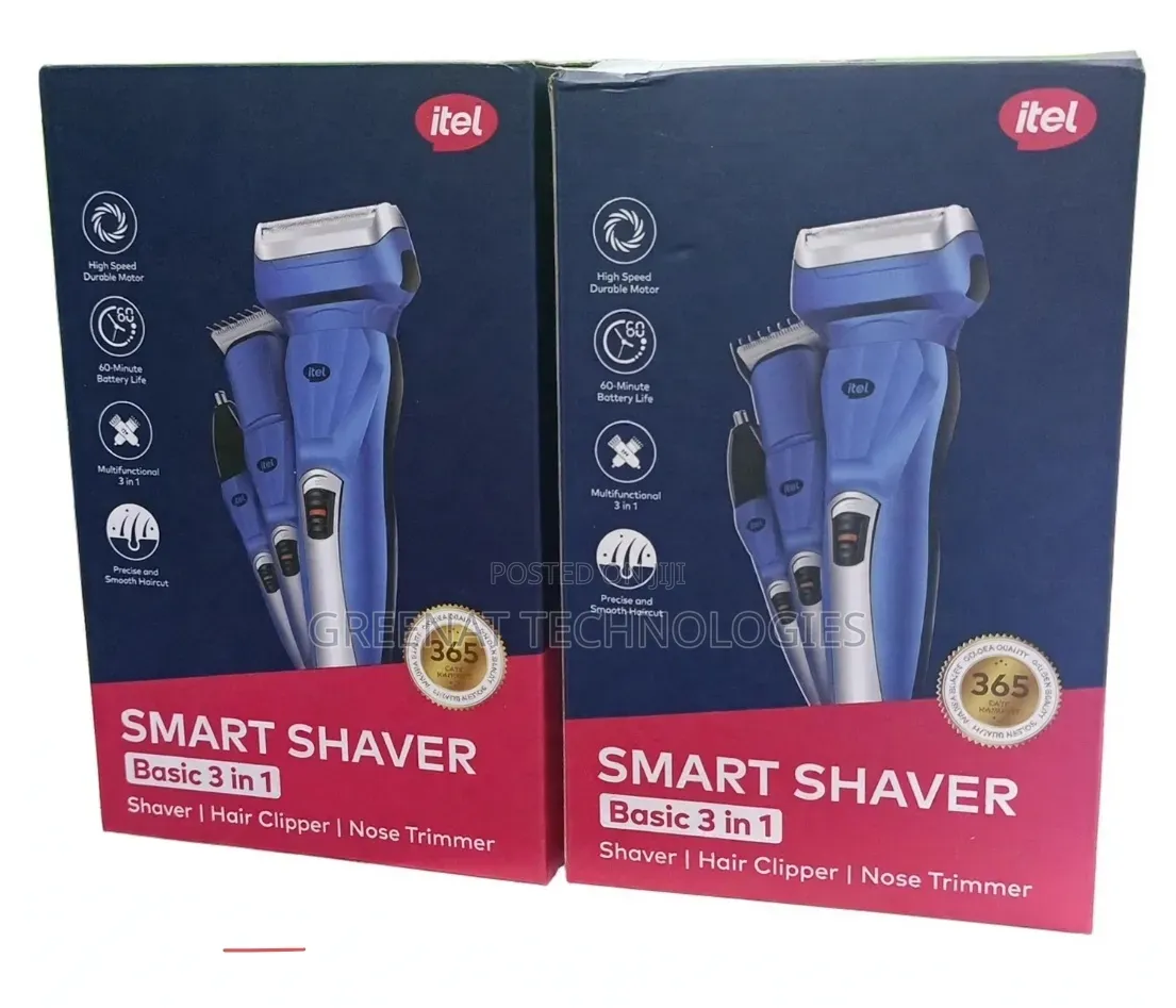 Itel Smart Shaver Basic 3 in 1 Shaver Hair Clipper Nose Trimmer
