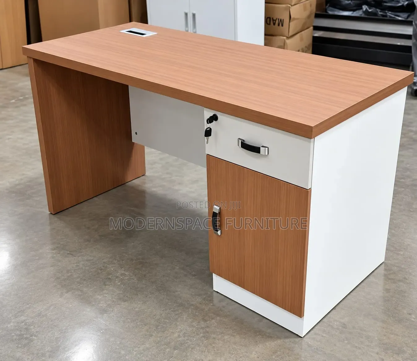 Office Desk With Drawer and Cabinet