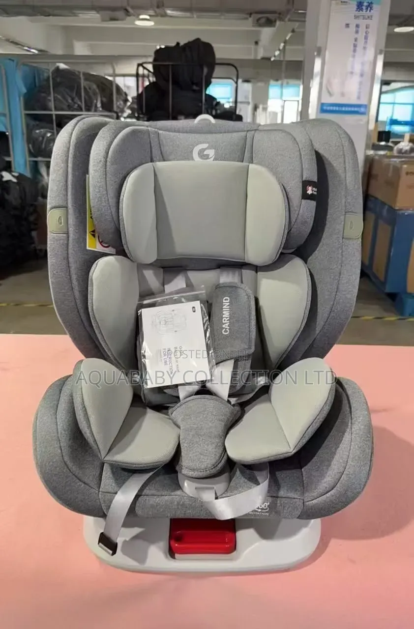 MamaKids 360° Rotating ISOFIX Baby Car Seat 0–36kg – Black & Grey