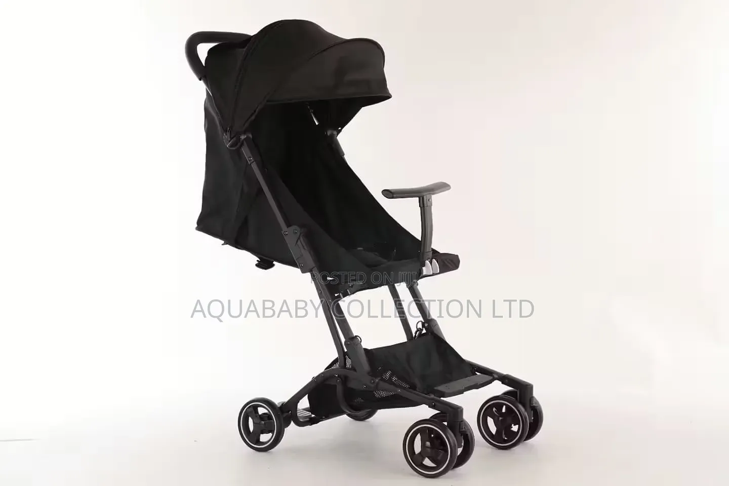 Black Lightweight Compact Folding Travel Baby Stroller