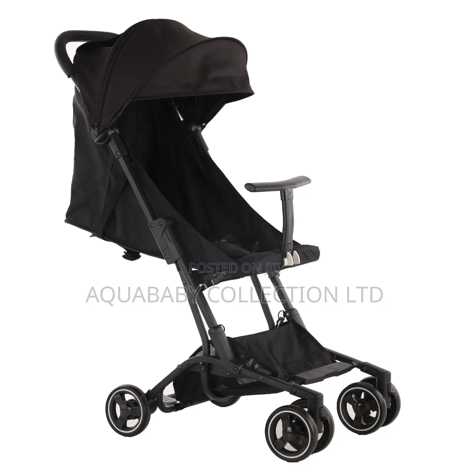 Black Lightweight Compact Folding Travel Baby Stroller