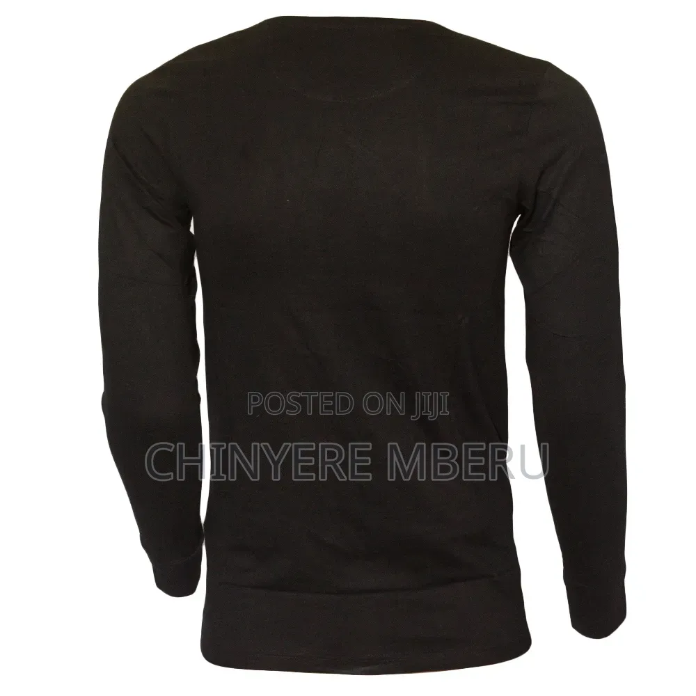 Slim Fit Black Long Sleeve Shirt
