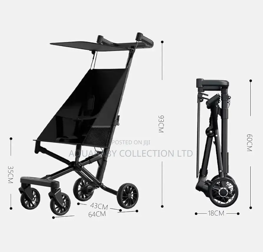Ultra-Lightweight Compact Folding Pocket Baby Stroller – Black