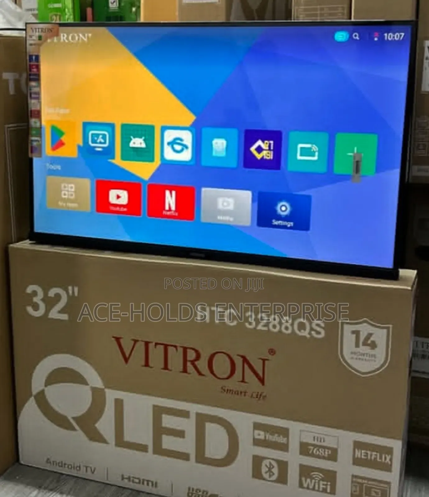 Qled 32" - Vitron Smart TV, BT and Free Air Channel Built-in Decoder
