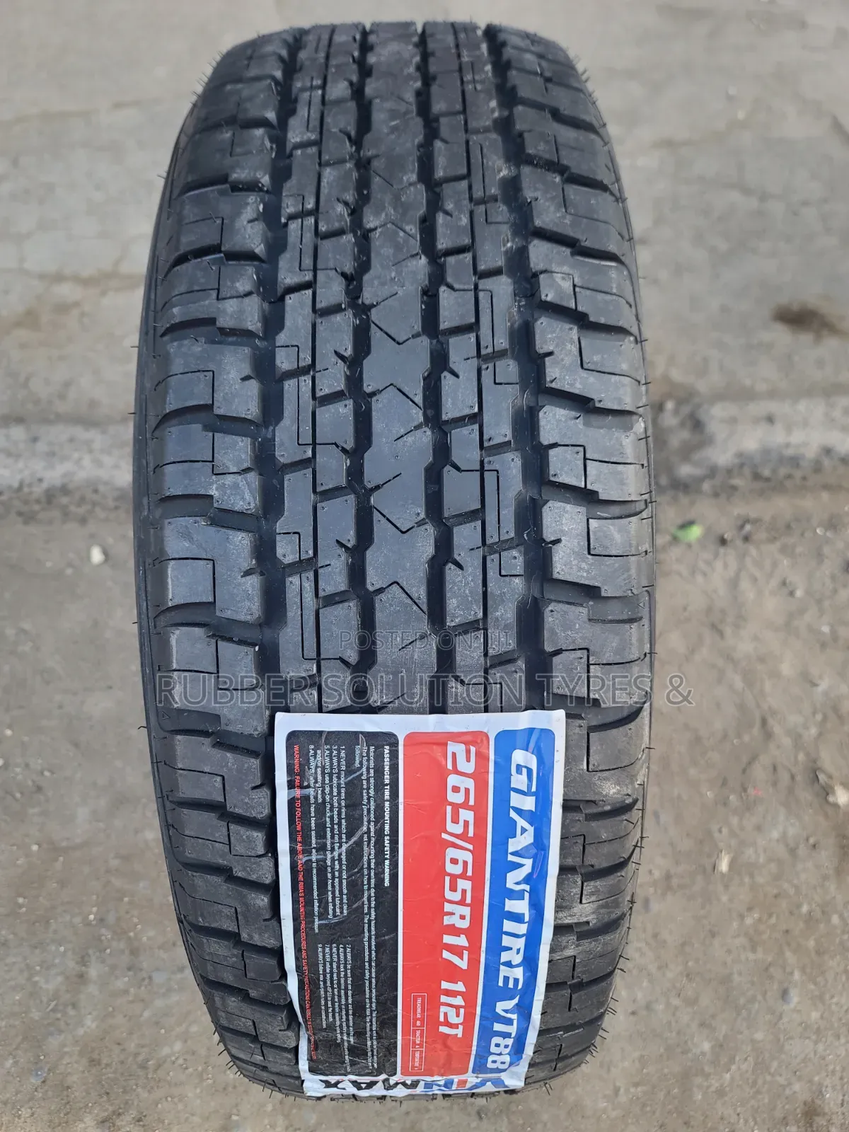 265 /65 R17 Vinmax Tyres 112t Giantire Vt88