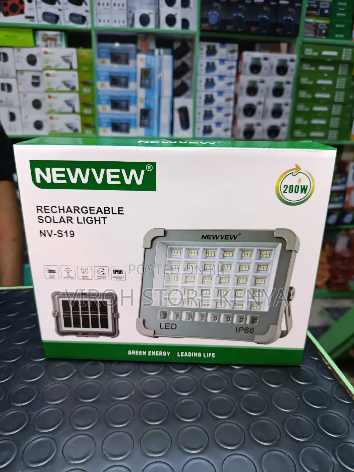 Newvew Solar Rechargeable Emergency Light Type C Charging