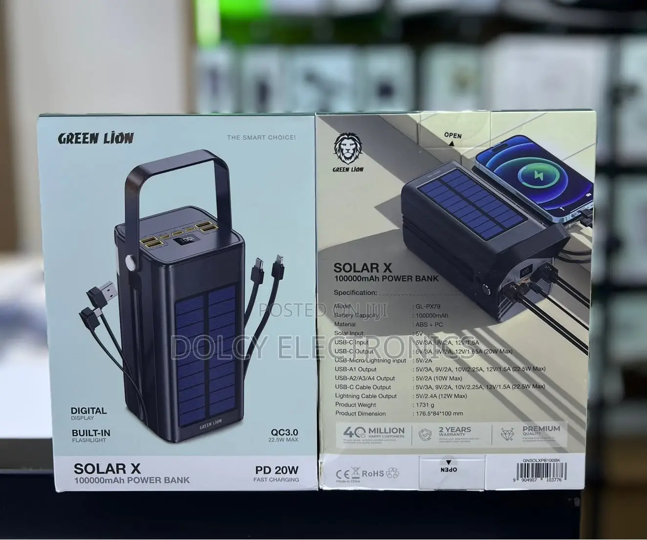 Green Lion Solar X 100000 mAh Powerbank