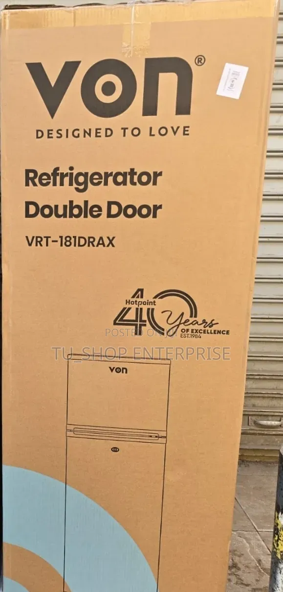 VON VRT-181DRAX Double Door Fridge 181 Liters Refrigerator at 