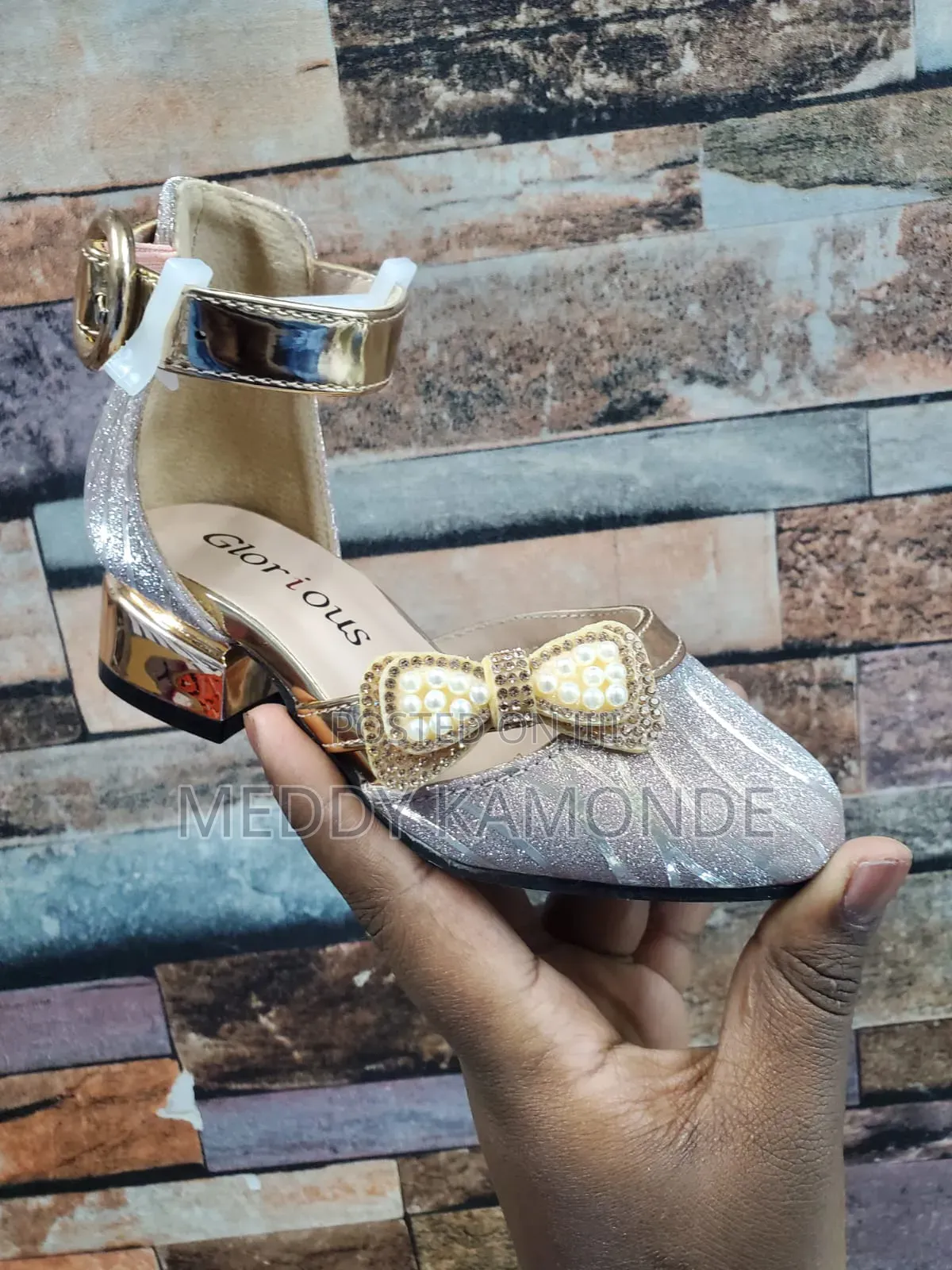 Girls Gold Heels Shoes