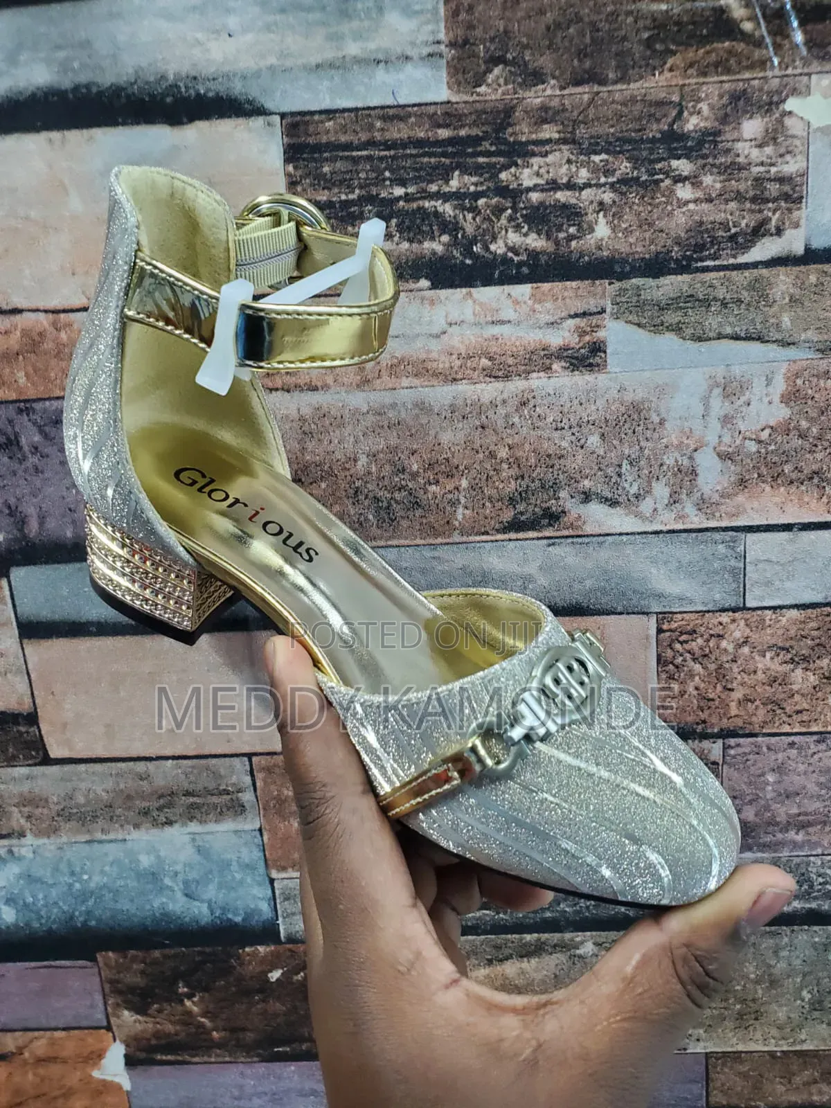 Girls Gold Heels Shoes
