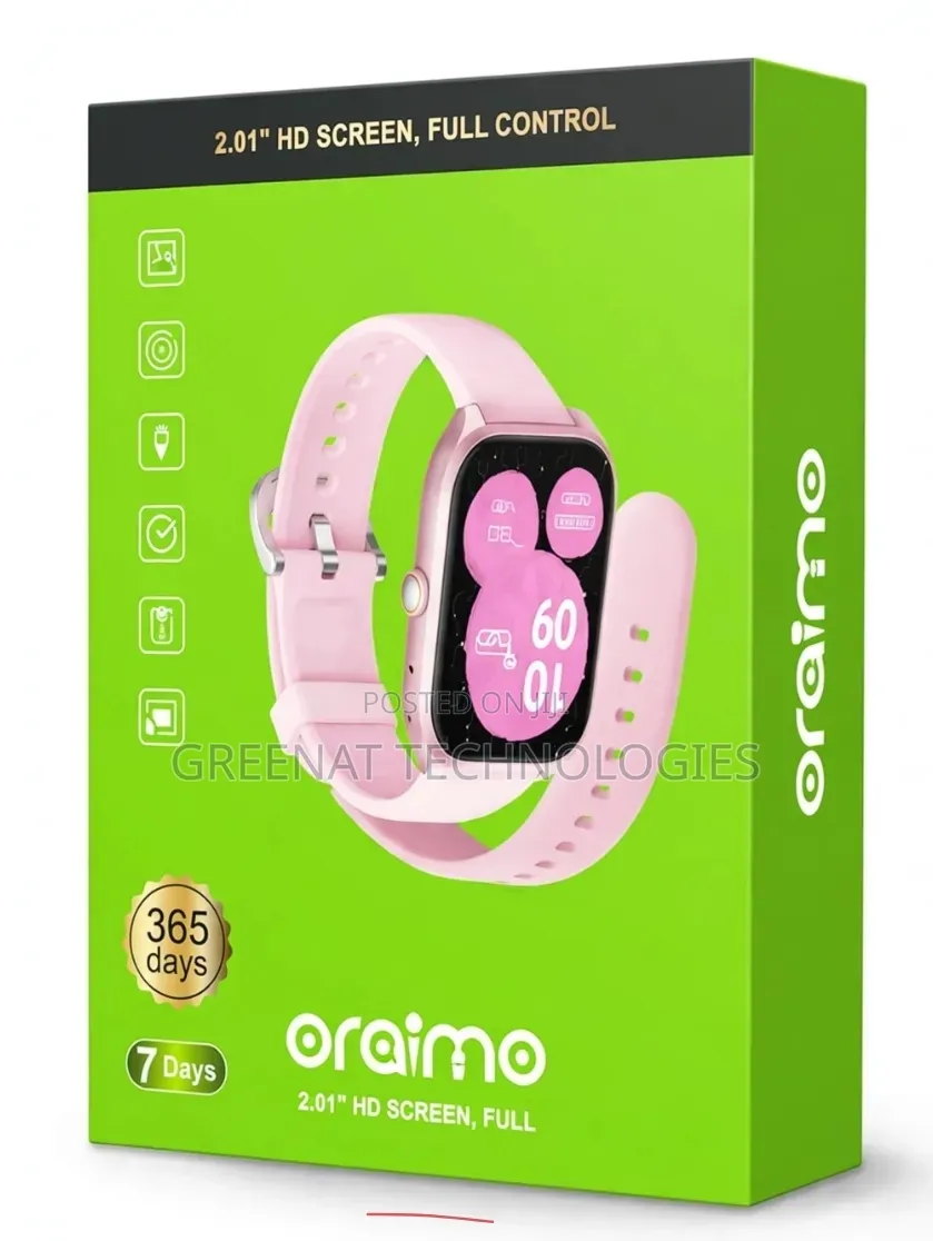 Oraimo Watch 5 Lite Pink 2.01" HD Screen Full Control Smart Watch
