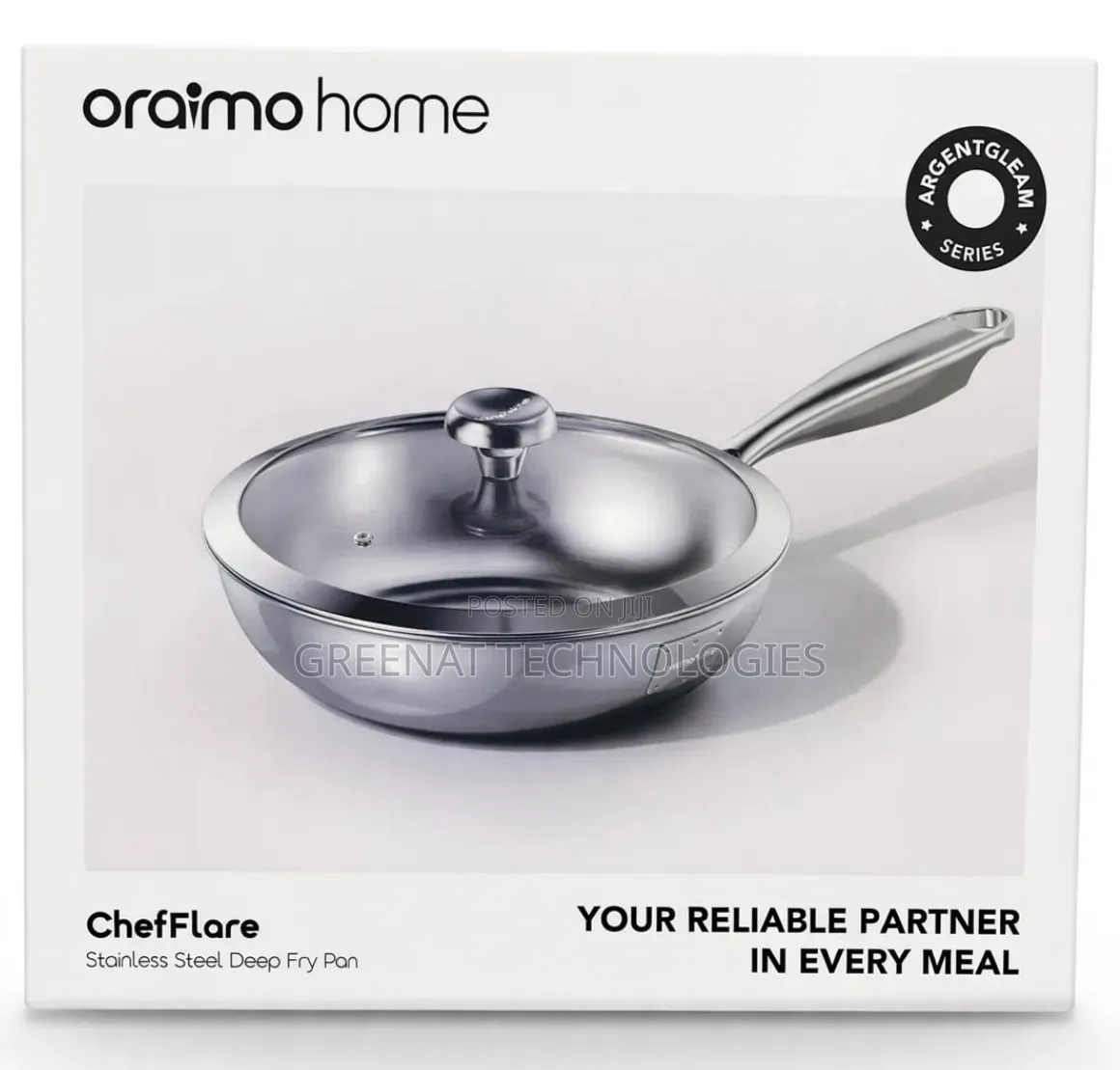 Oraimo Home ChefFlare Stainless Steel Deep Fry Pan ArgentGleam Series
