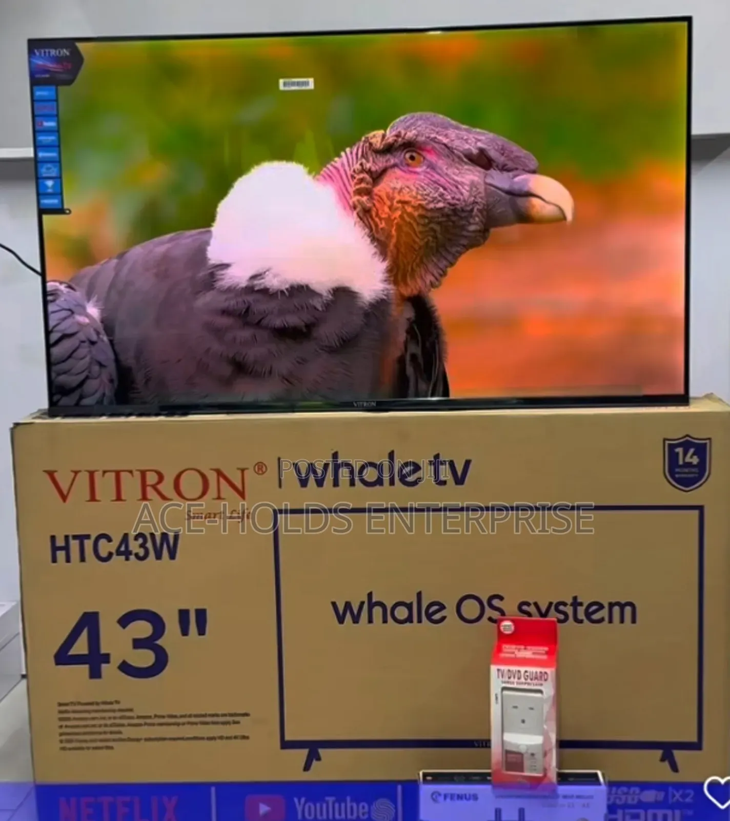 HTC43W - Vitron 43" Whale Os System 1080p HD Smart TV