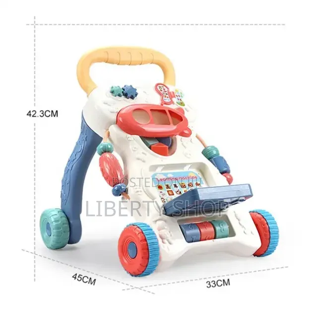 Music Push Walker With Water Tank – Baby Walking Support Toy With Es