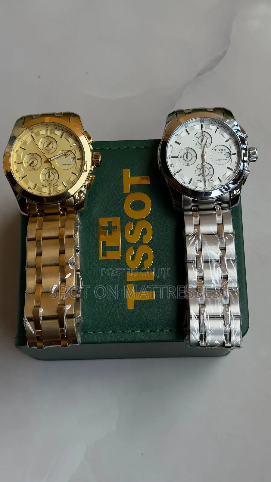 Tissot Chronograph Watch for Men. Stainless Steel. Free Watchbox.