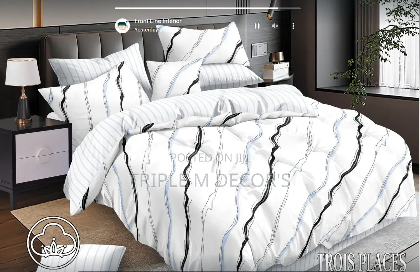 6 by 6/7 Duvet Cover - Premium Jimmy Duvet Cover Sets 6 ,Pcs