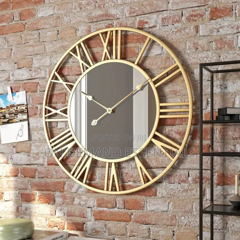 Creative Wall Clock Metal With Mirror