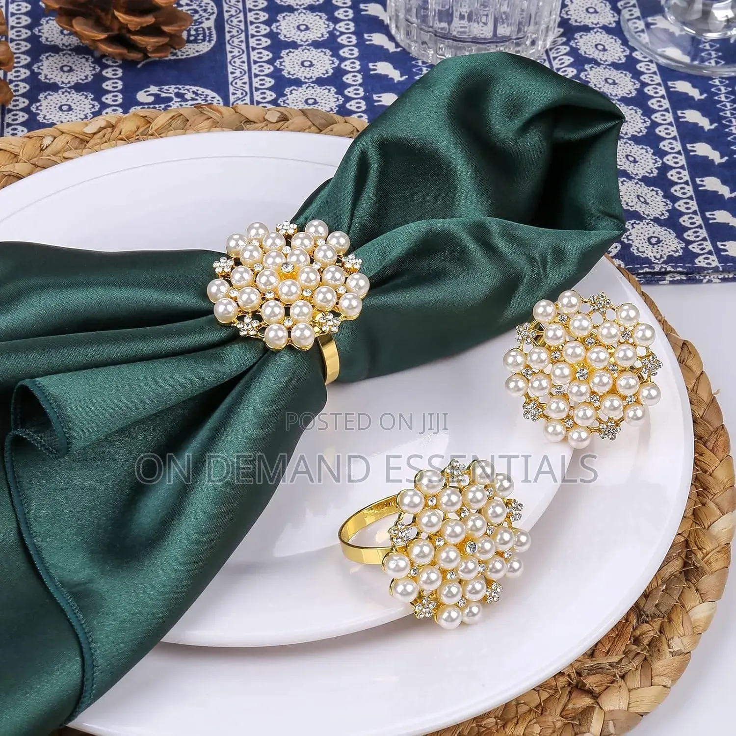 Napkin Ring Holder With Beads