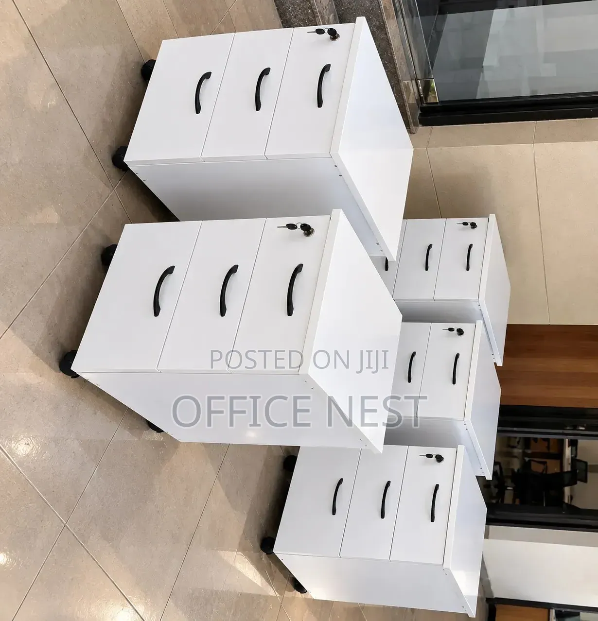 3 Drawer Mobile Office Pedestal Cabinet – Lockable Drawers