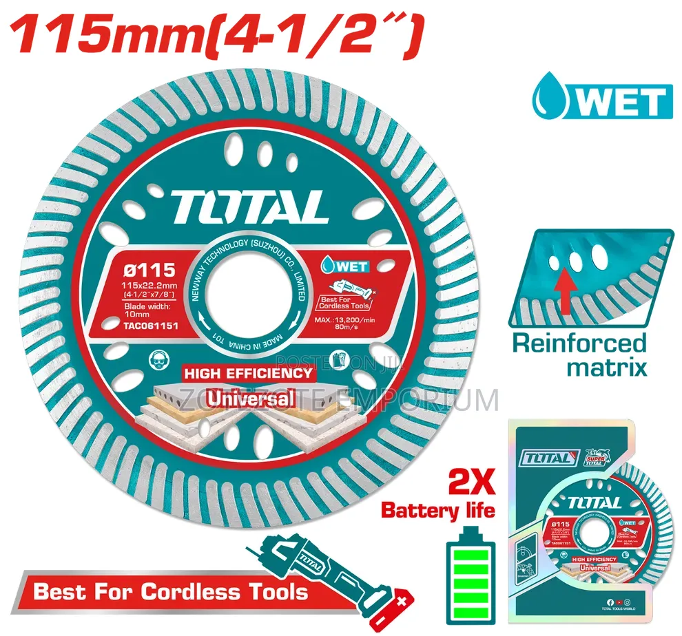 Total Ultrathin Diamond Disc 115mm