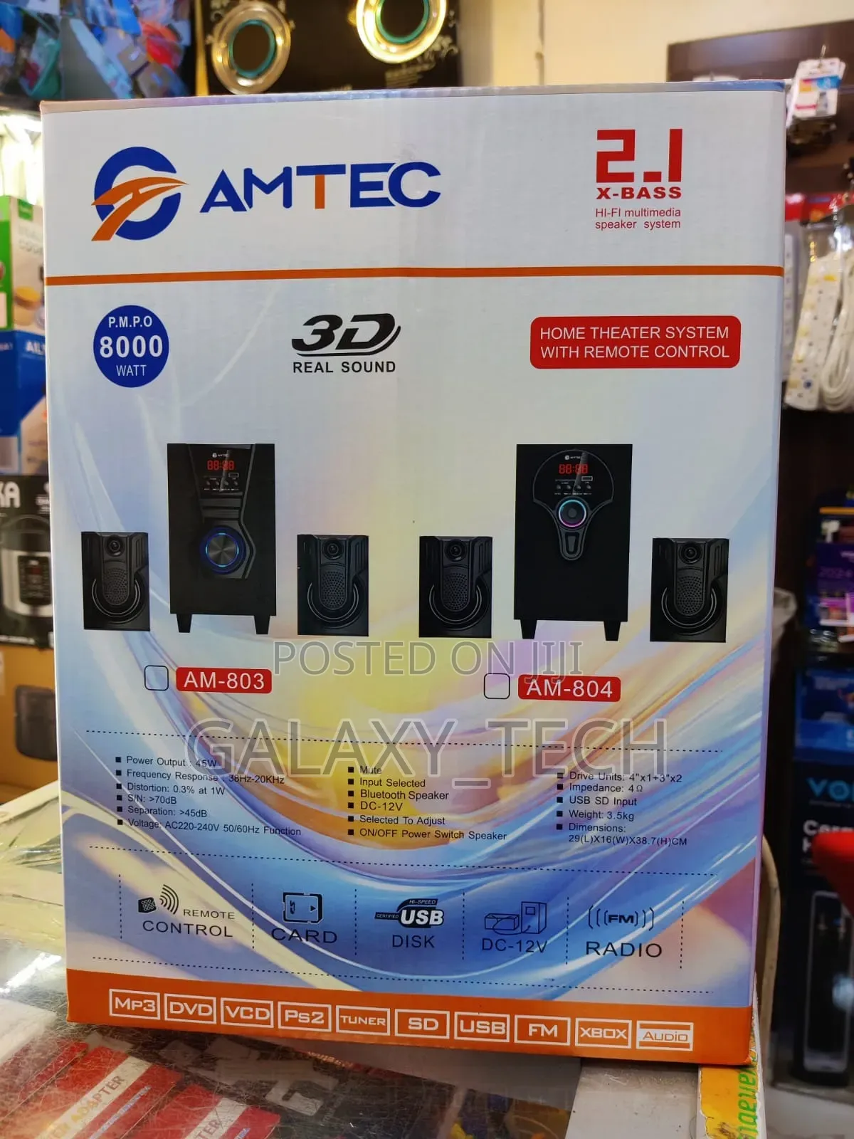 Amtec AM-802,803,804,805 2.1 X-Bass Home Theater System