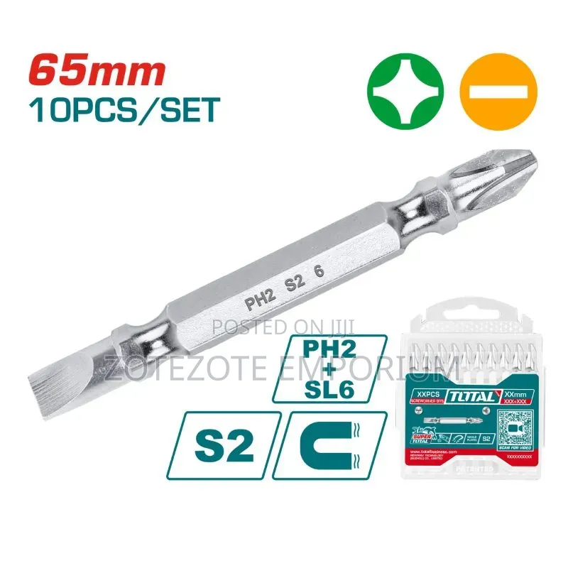 Total 10pcs Screwdriver Bits Set
