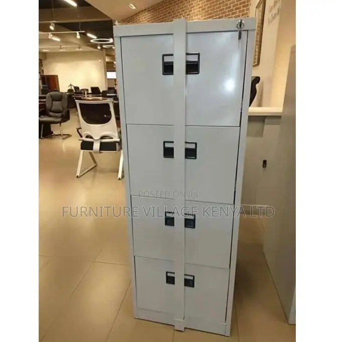 Office Cabinet; 4 Drawer Lockable Metallic File Cabinet-With Bar