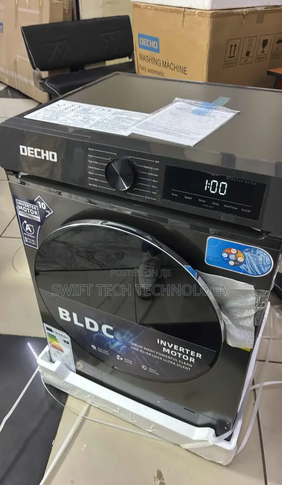 DECHO 8kg Front Loader Fully Automatic Wash and Spin Washing Machine