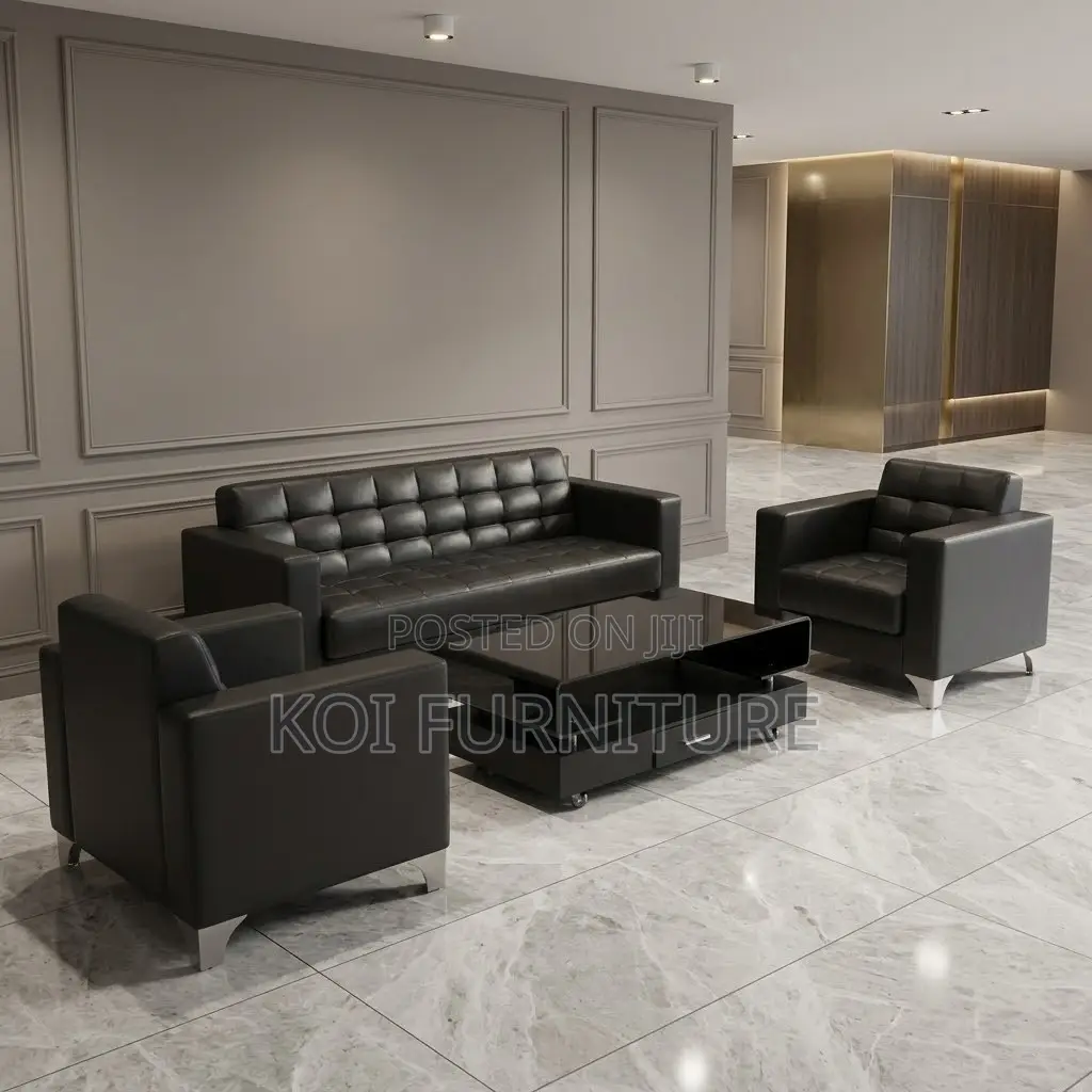 Office Sofa; Five Seaters Executive Leatherette Corporate Sofa Set