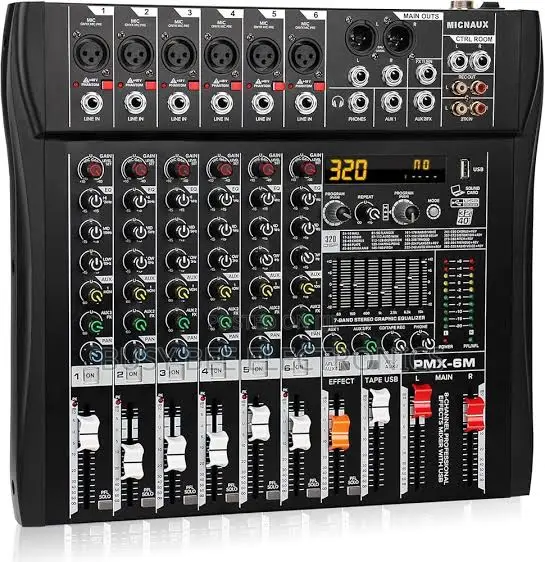 BOMGE 4 Channel Audio Interface Sound Board Mixing Console 99 DSP DJ M