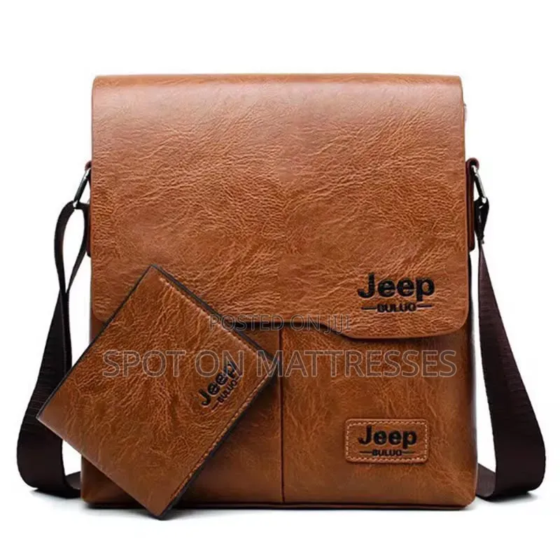 Jeep and Polo Leather Shoulder Bags. Brown and Black. We Deliver!