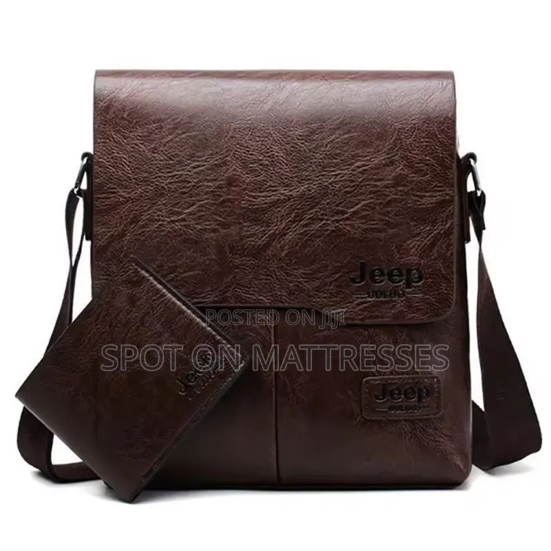 Jeep and Polo Leather Shoulder Bags. Brown and Black. We Deliver!