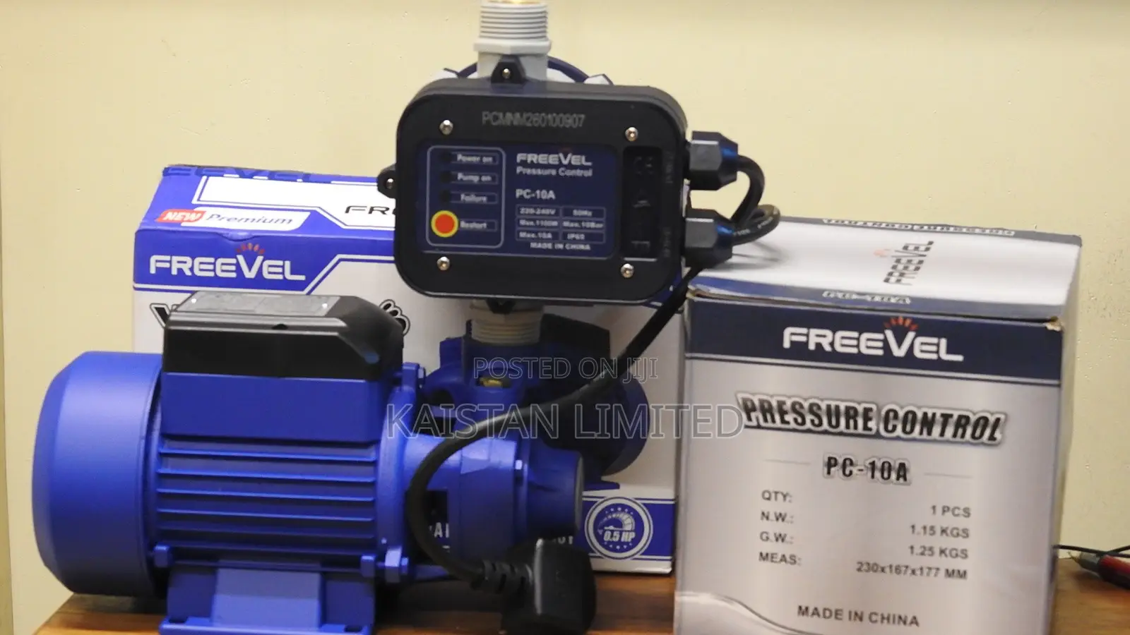 Freevel QB-60 0.5hp Electric Water Pump With Pressure Control