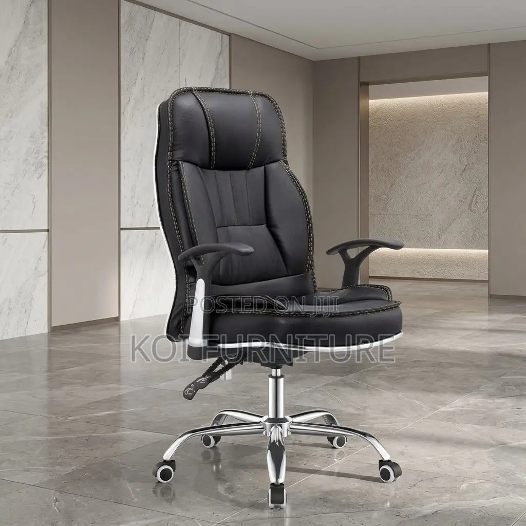 Office Chairs; Office Reclining Leather High Backrest Swivel Chair