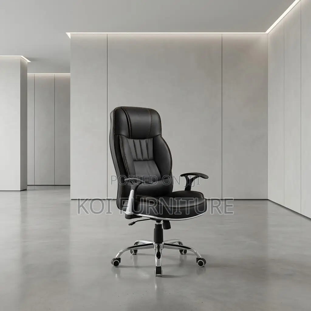 Office Chairs; Office Reclining Leather High Backrest Swivel Chair