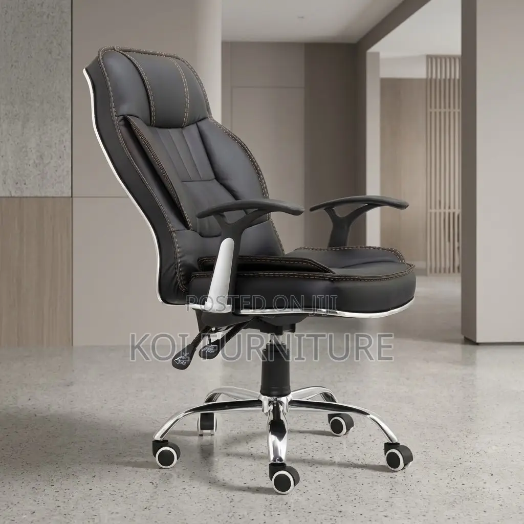 Office Chairs; Office Reclining Leather High Backrest Swivel Chair