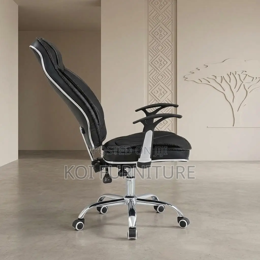 Office Chairs; Office Reclining Leather High Backrest Swivel Chair