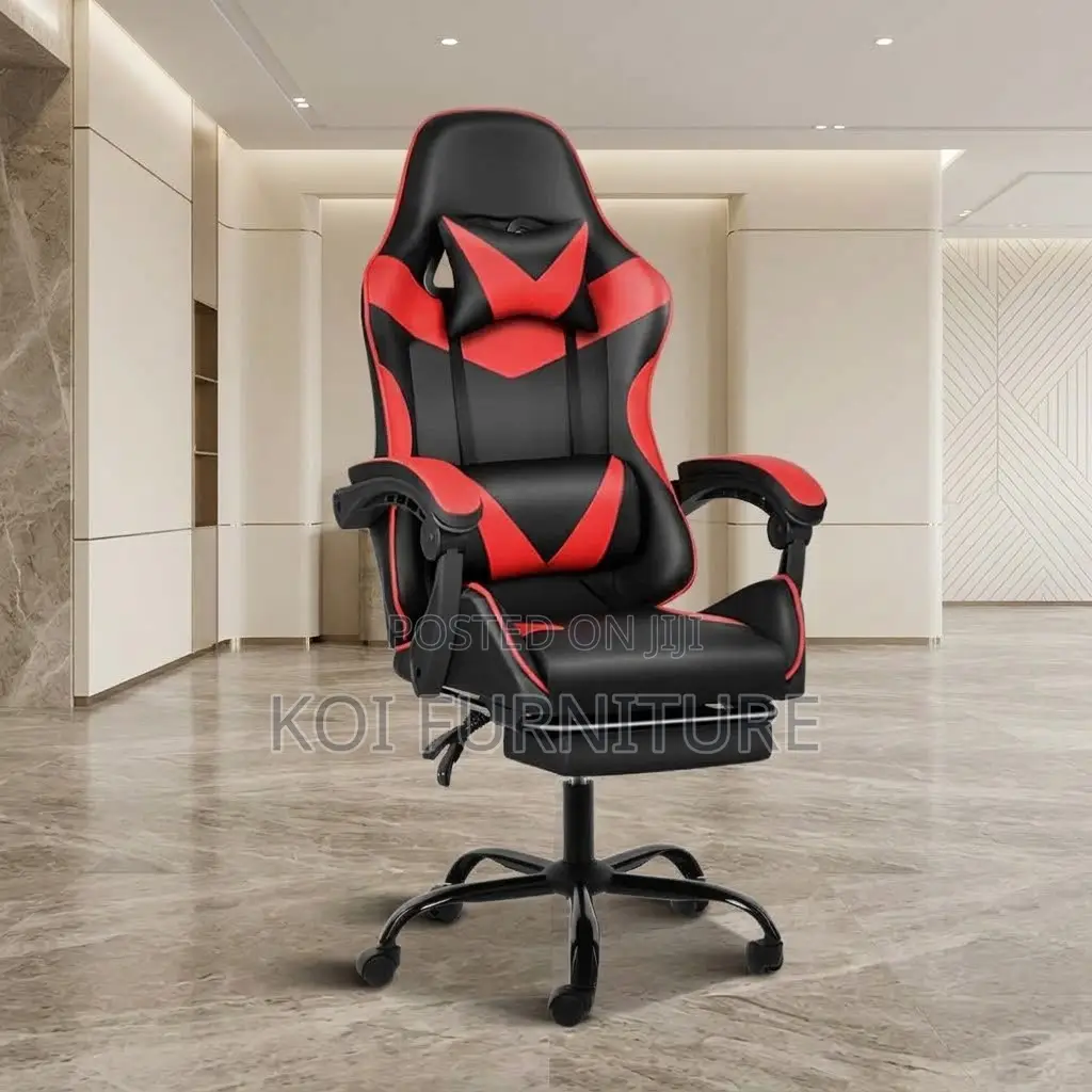 Office Chairs; Ergonomic Gaming Seat With Pillow Headrest