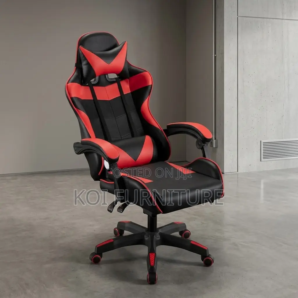 Office Chairs; Ergonomic Gaming Seat With Pillow Headrest