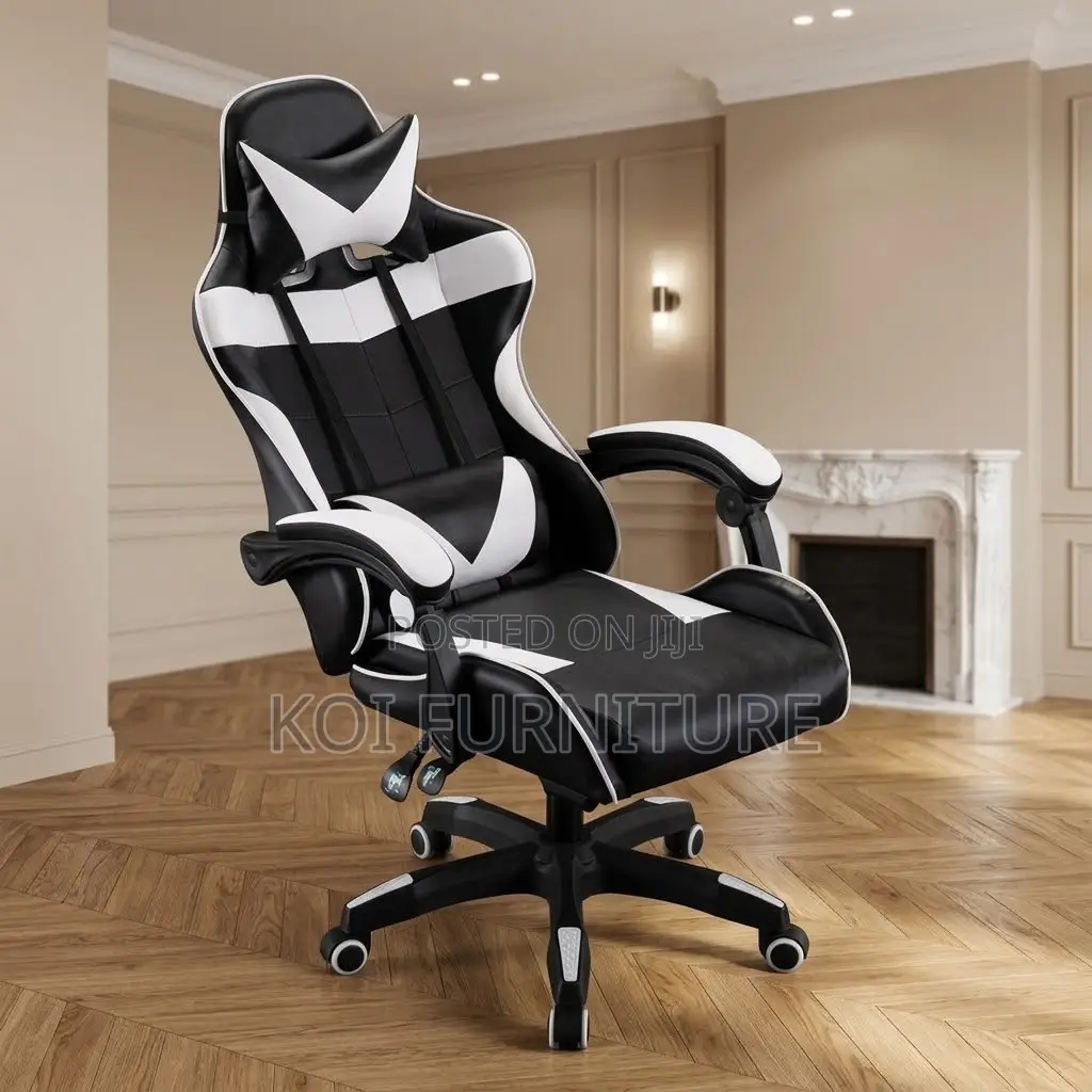 Office Chairs; Ergonomic Gaming Seat With Pillow Headrest