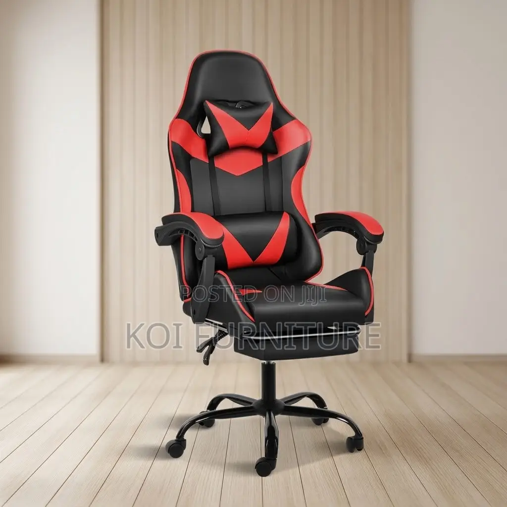 Office Chairs; Ergonomic Gaming Seat With Pillow Headrest
